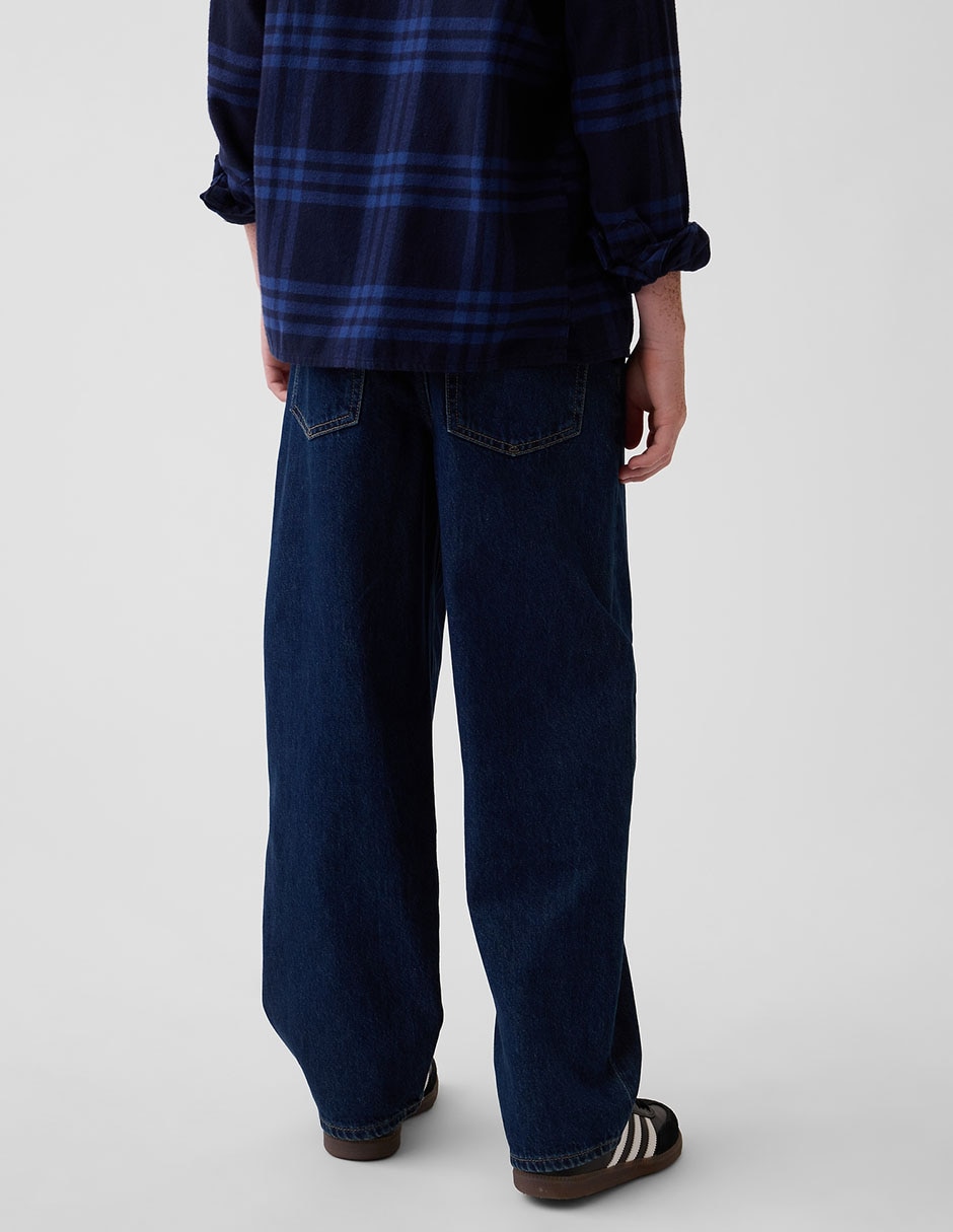 Jeans baggy lavado obscuro para niño 4