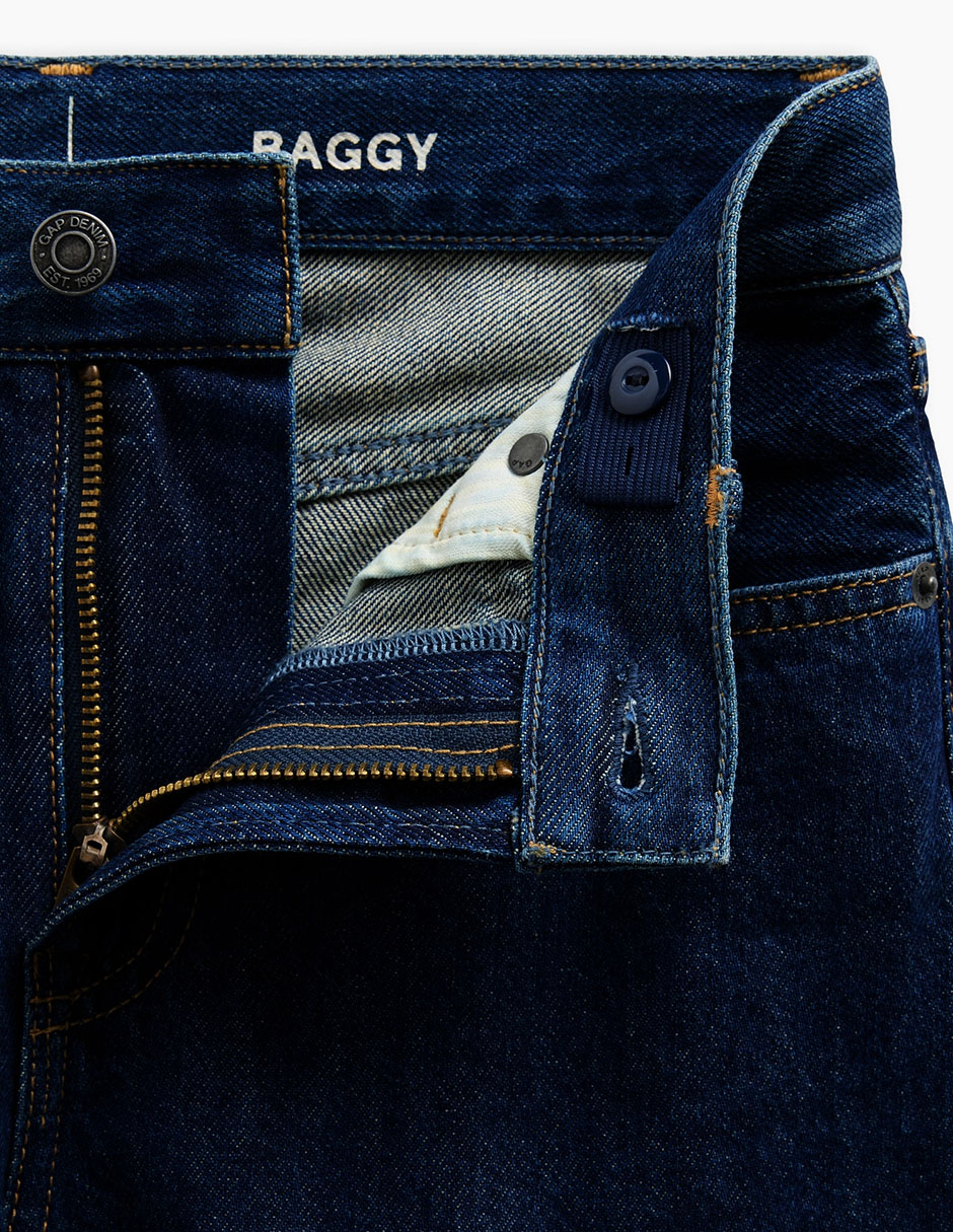 Jeans baggy lavado obscuro para niño 6