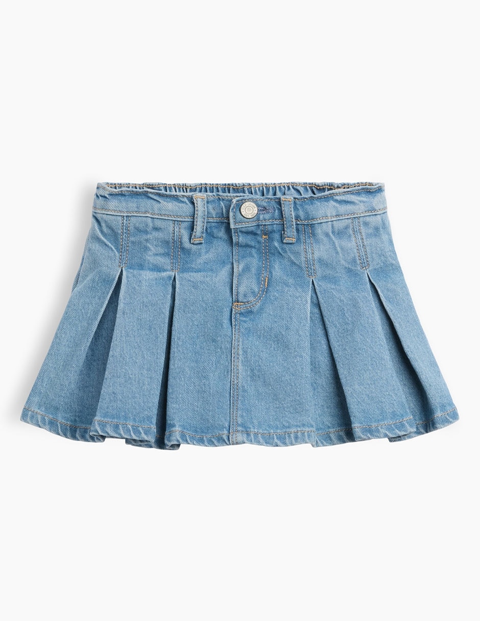 Falda short de mezclilla para niña Falda short de mezclilla para niña