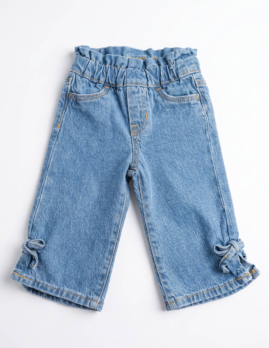 Jeans recto lavado claro para bebé niña 2