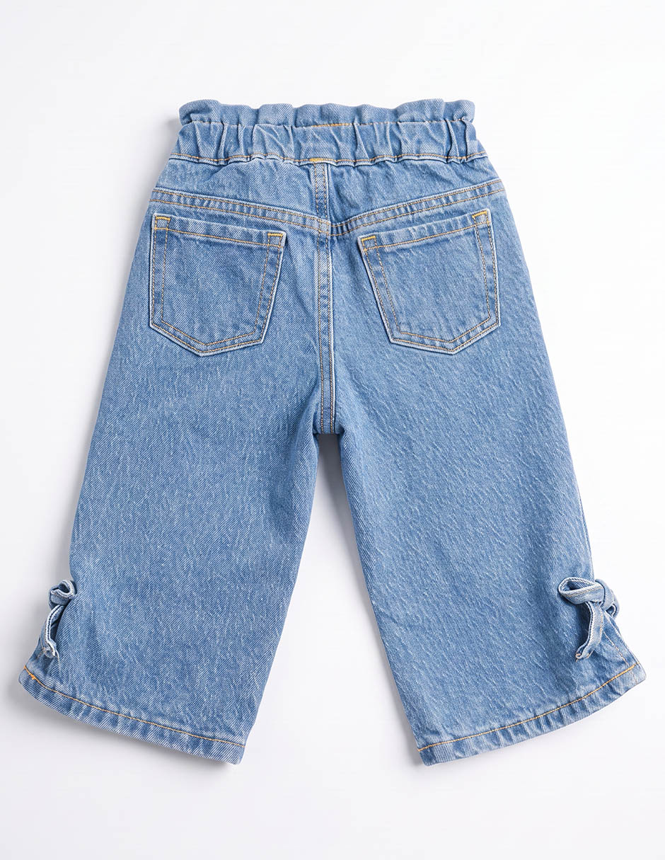 Jeans recto lavado claro para bebé niña 3