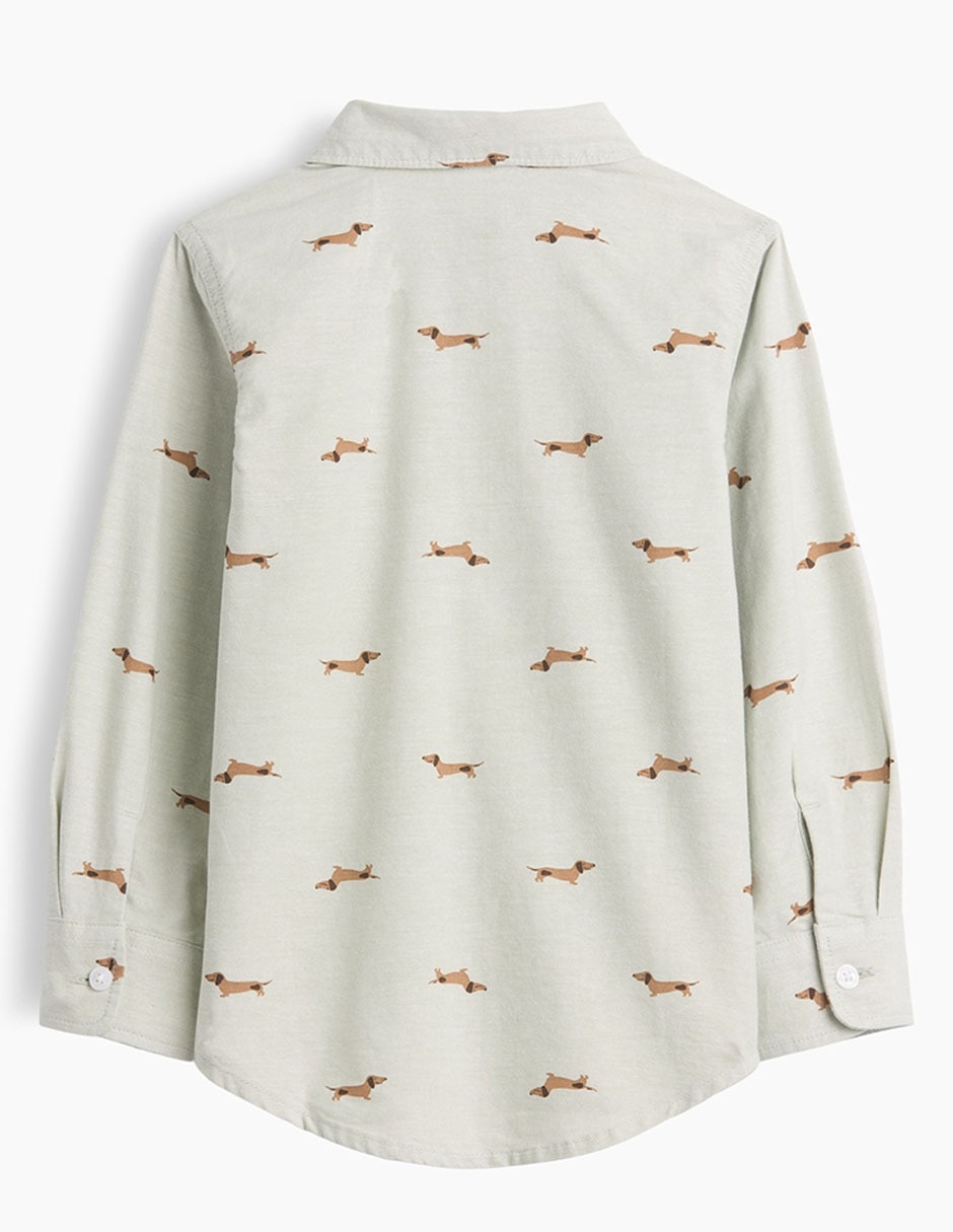 Camisa casual de algodón manga larga para niño 2