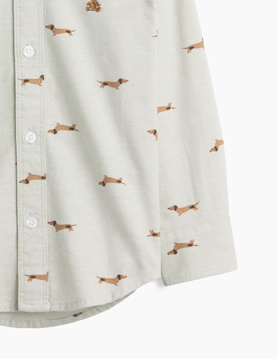 Camisa casual de algodón manga larga para niño 3