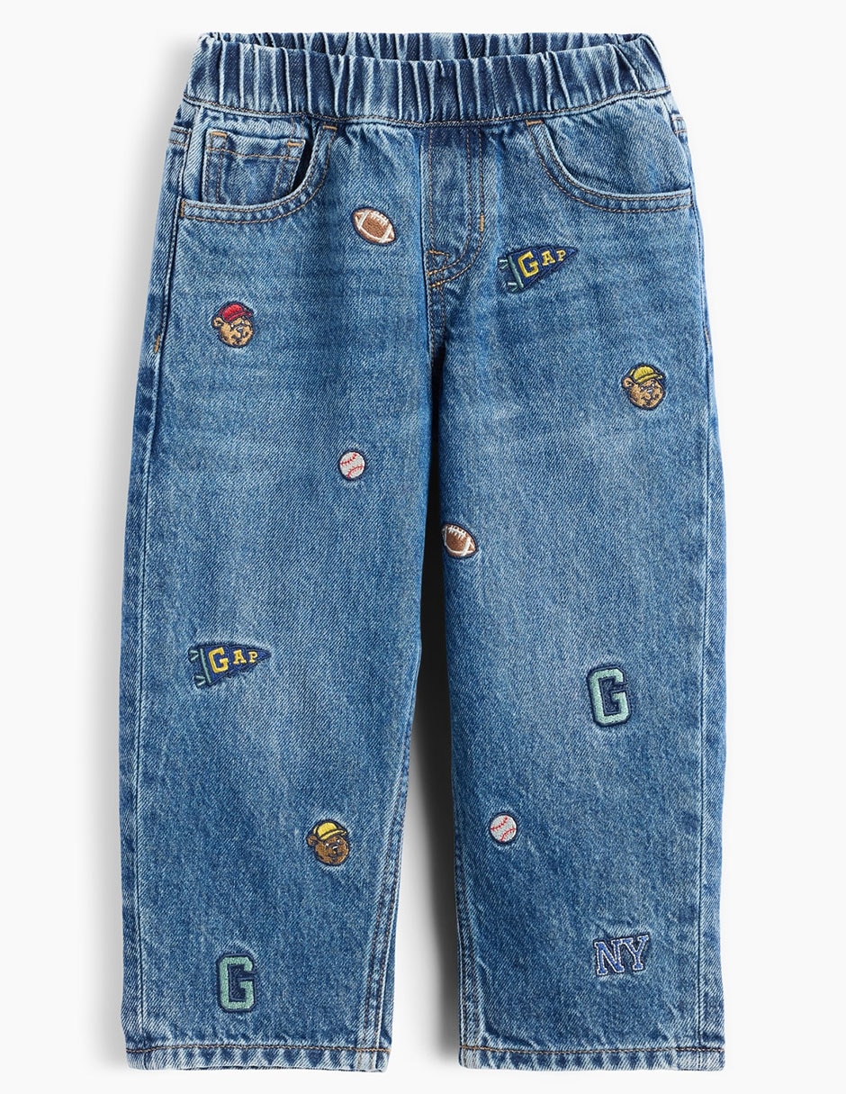 Jeans baggy lavado medio para niño 2
