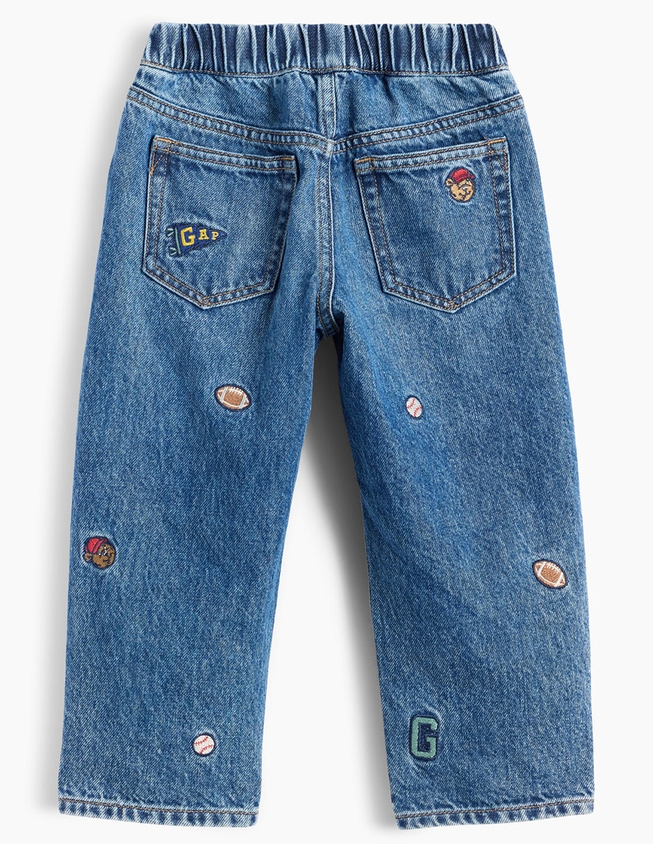 Jeans baggy lavado medio para niño 3