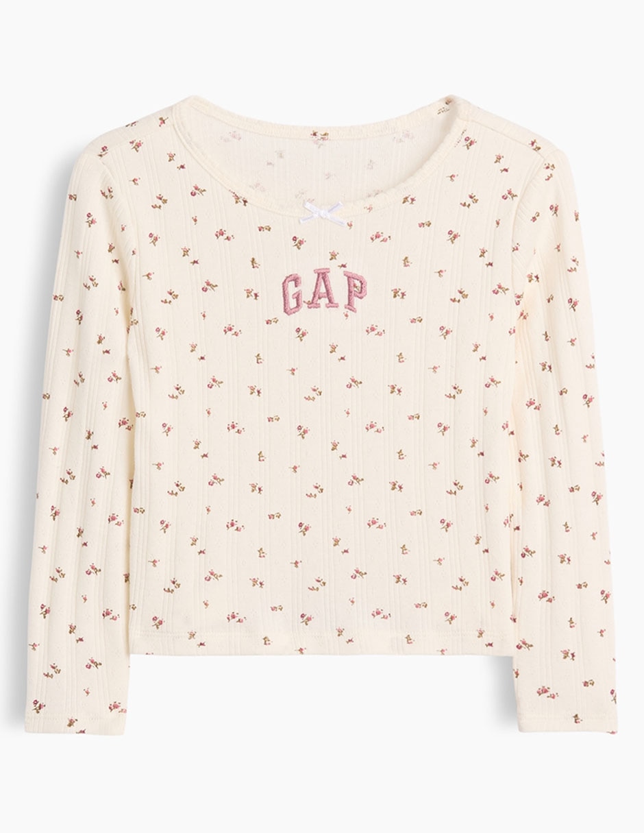 Playera manga larga para niña