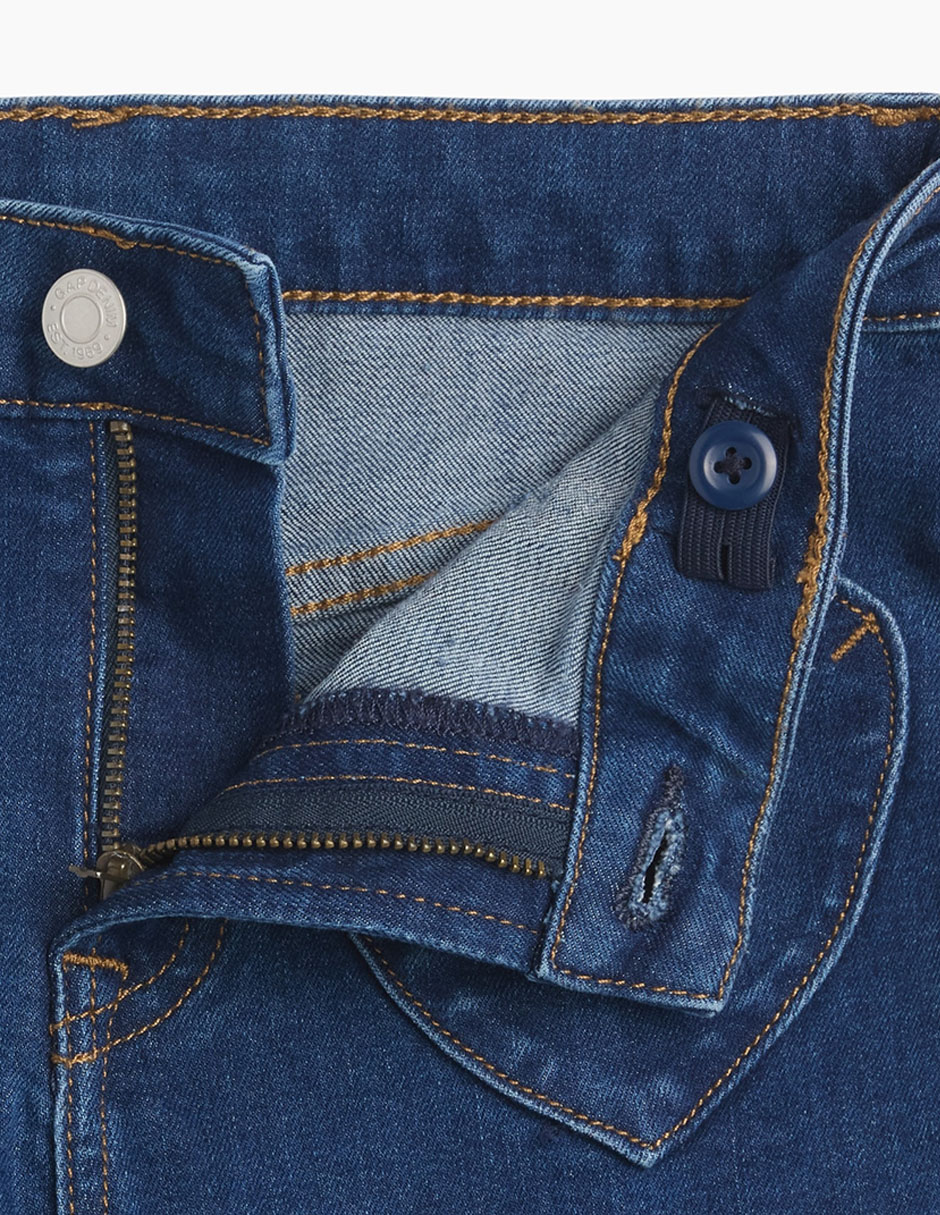 Jeans flare lavado obscuro para niña 3