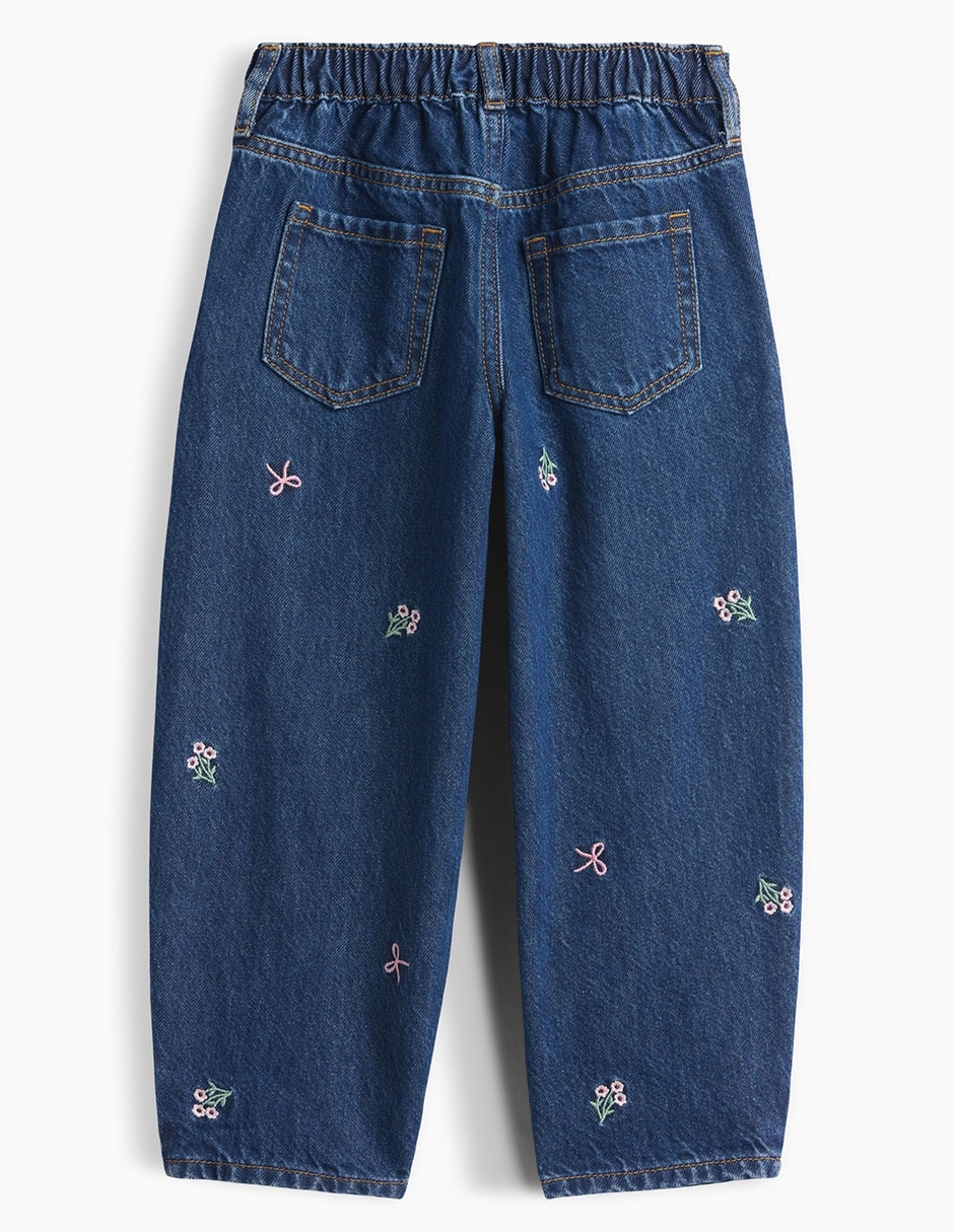 Jeans horseshoe lavado medio para niña 2