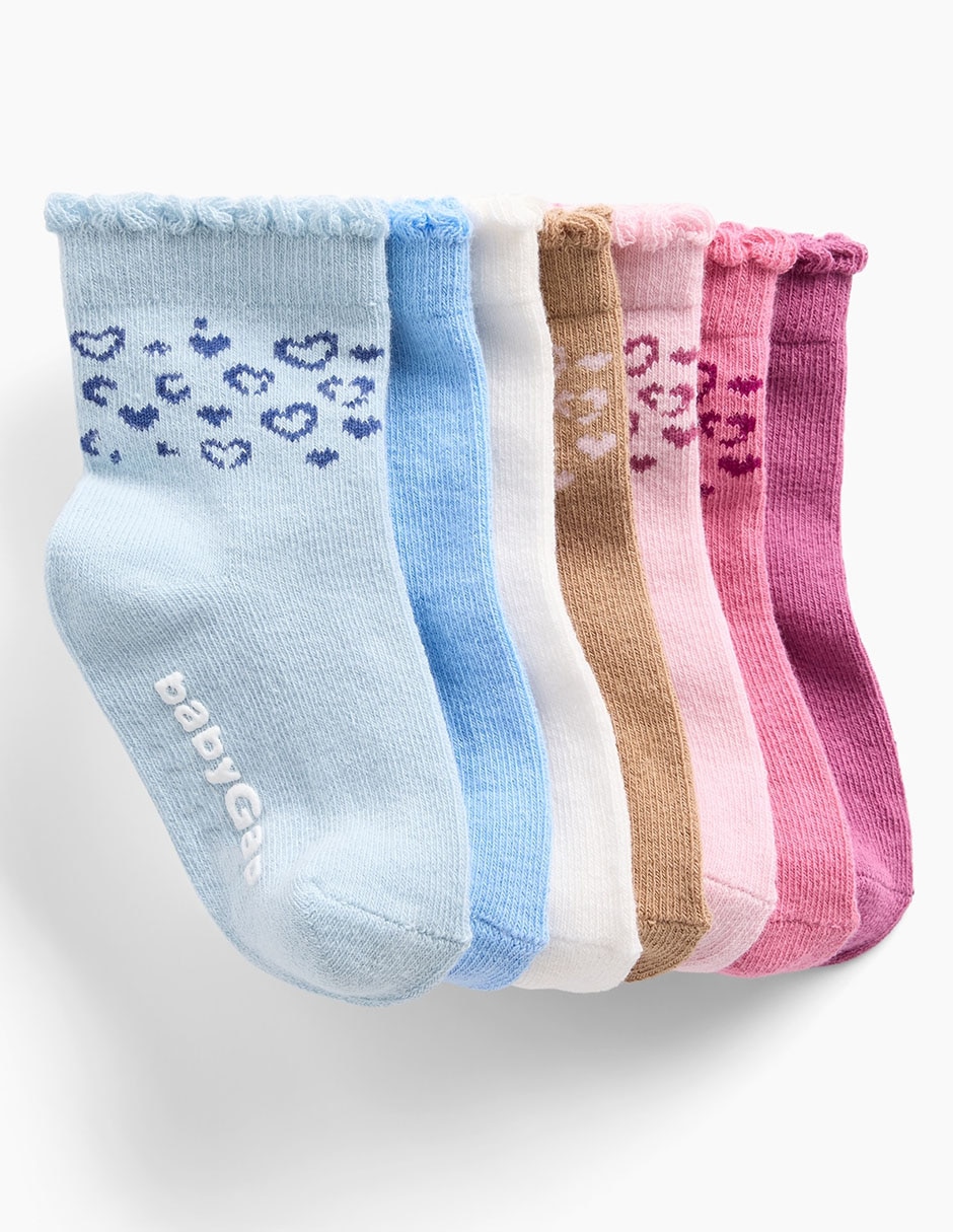 Imagen de producto Set de calcetín de algodón para niña 7 pares
