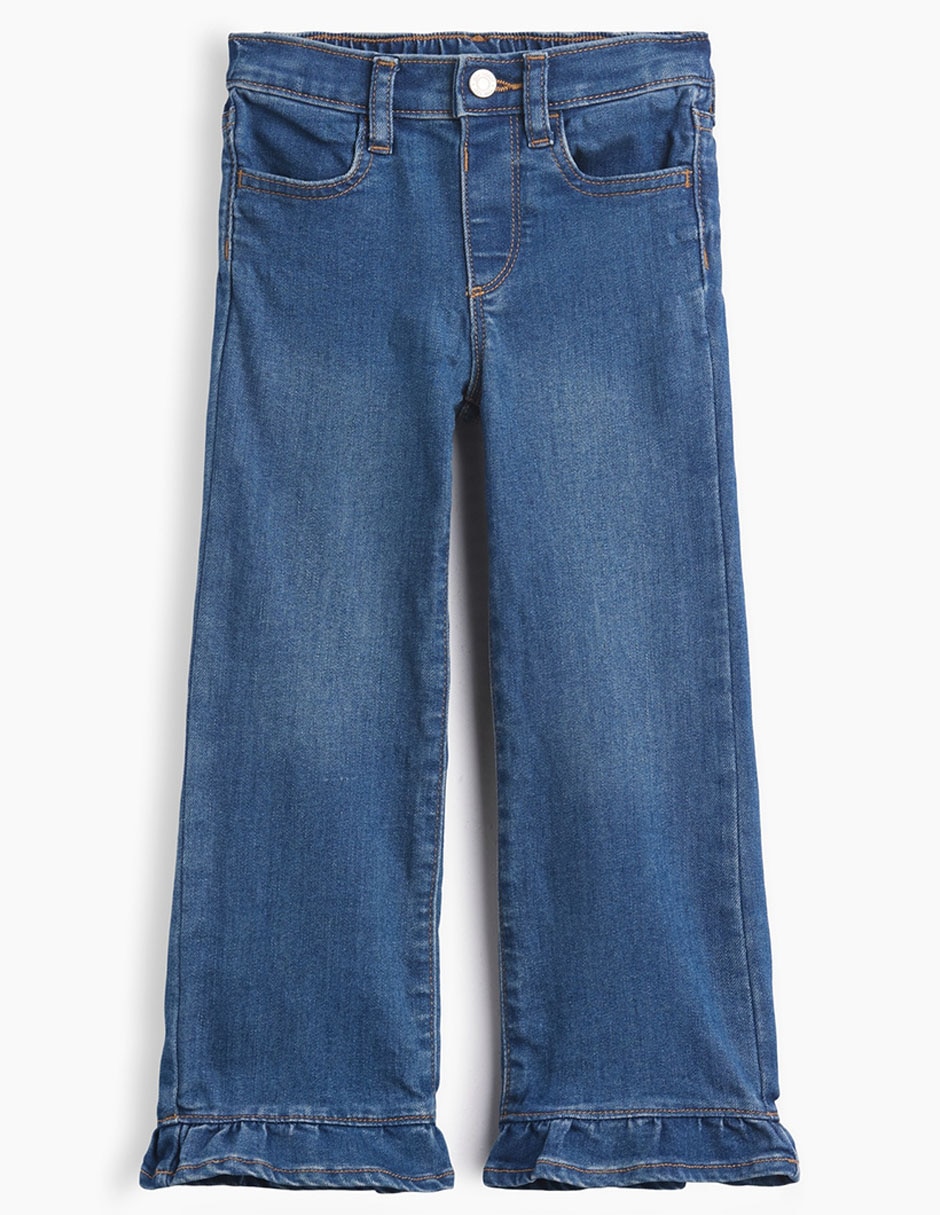 Jeans slim lavado medio para niña