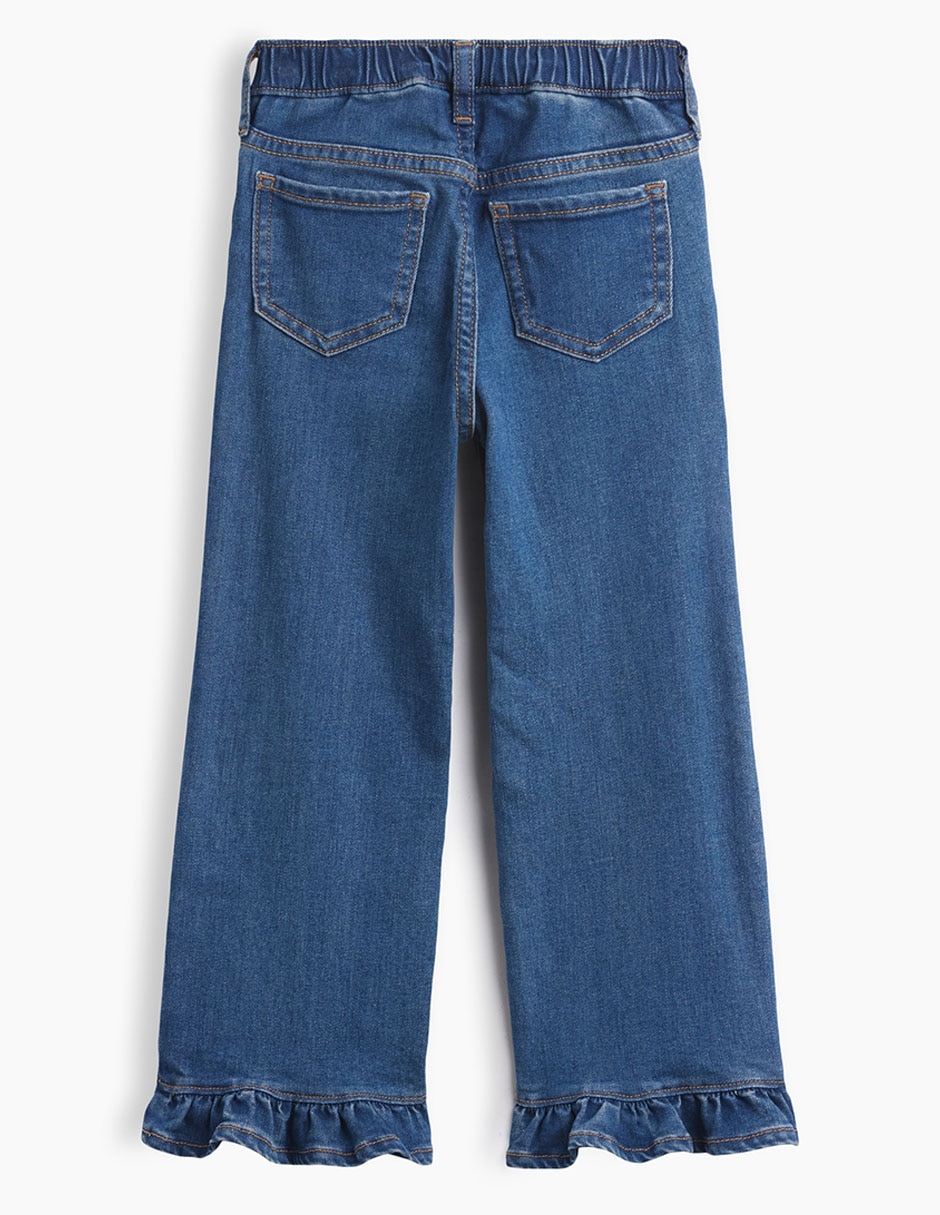 Jeans slim lavado medio para niña 2