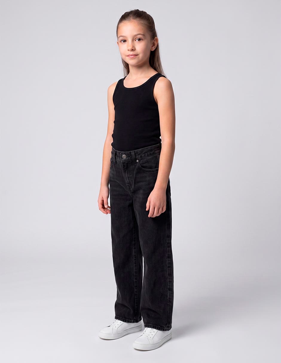 Jeans lavado obscuro para niña