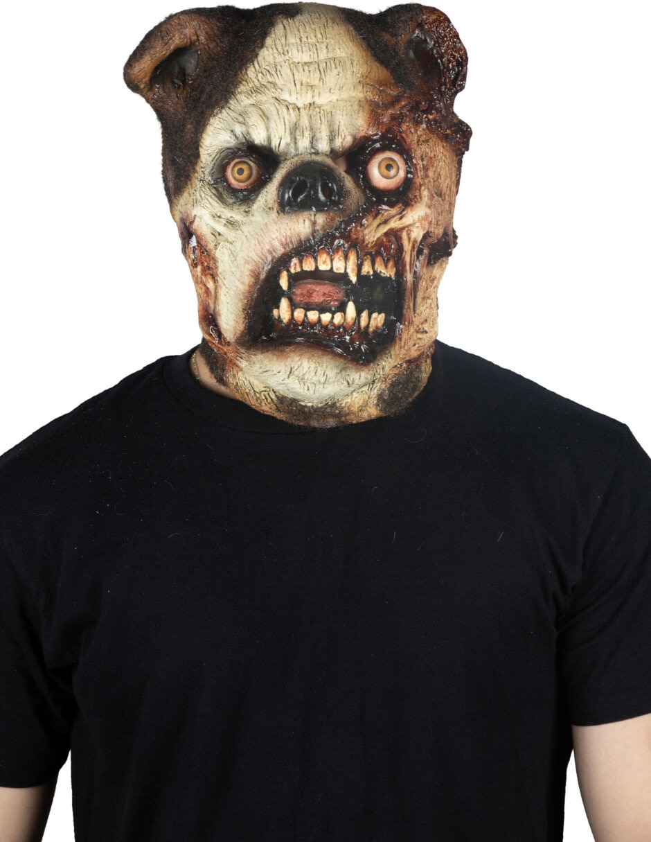 Máscara para disfraz de pug zombie 6