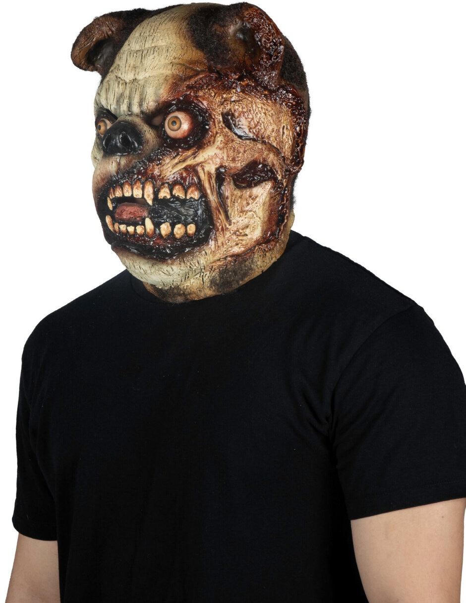 Máscara para disfraz de pug zombie 7