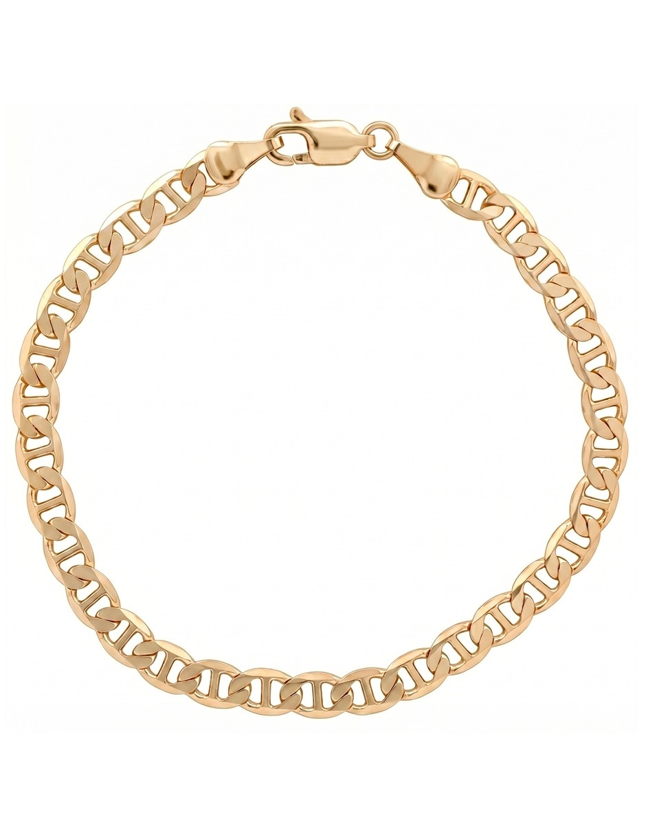 Pulsera de latón con 18 k