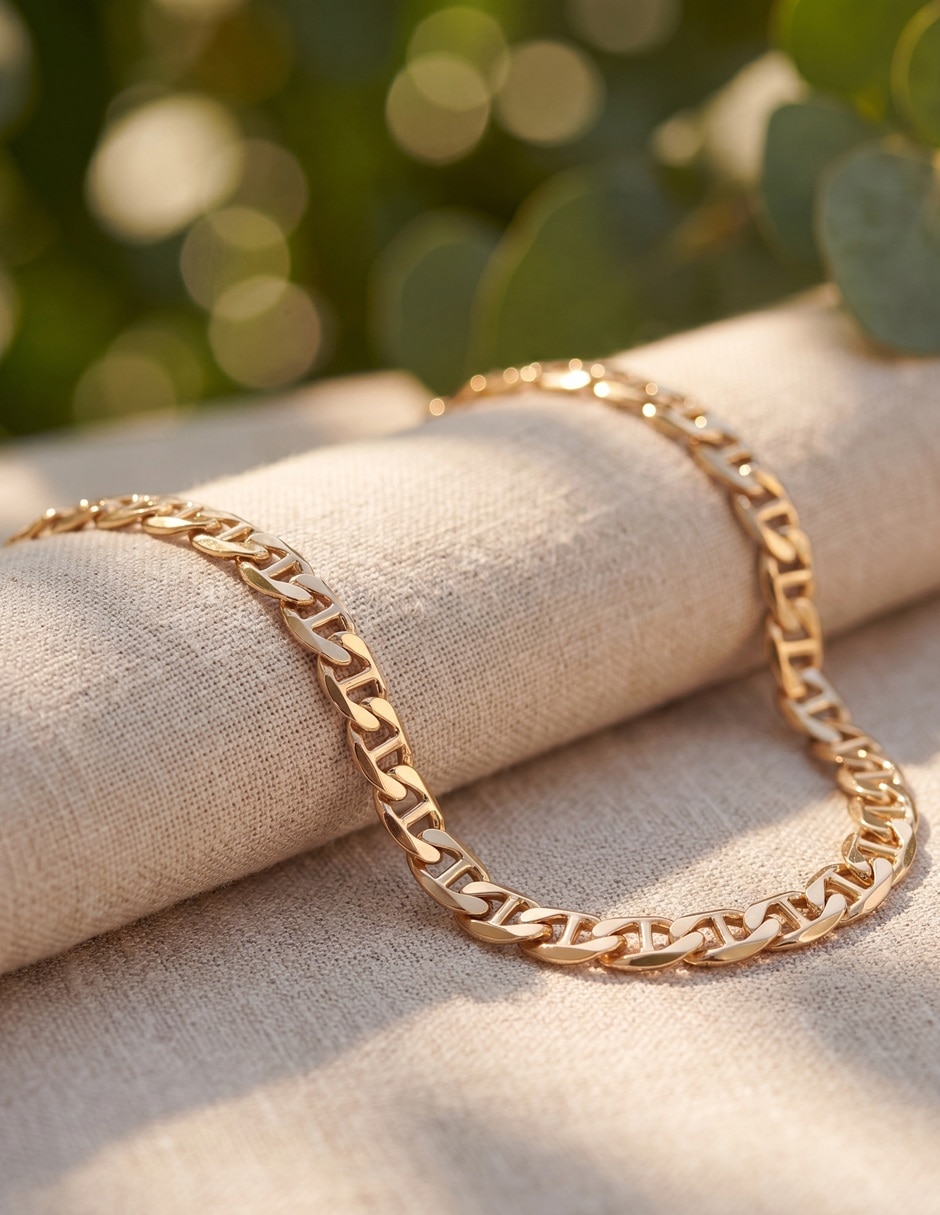 Pulsera horoz de latón con 18 k