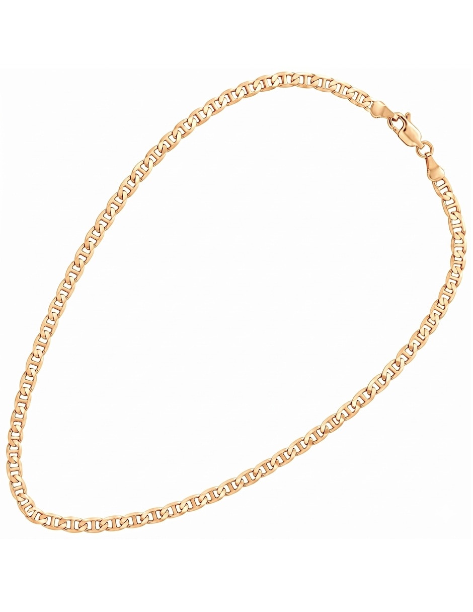 Cadena de eslabones horoz de latón 18 k