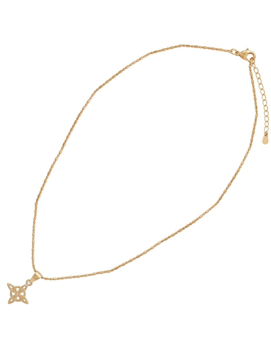Set de collar y aretes horoz de latón 18 k