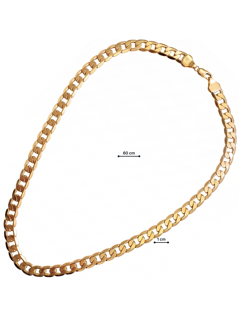 Cadena de eslabones horoz de latón 18 k