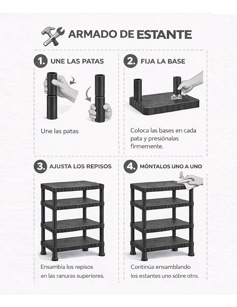 Estante de plástico 6