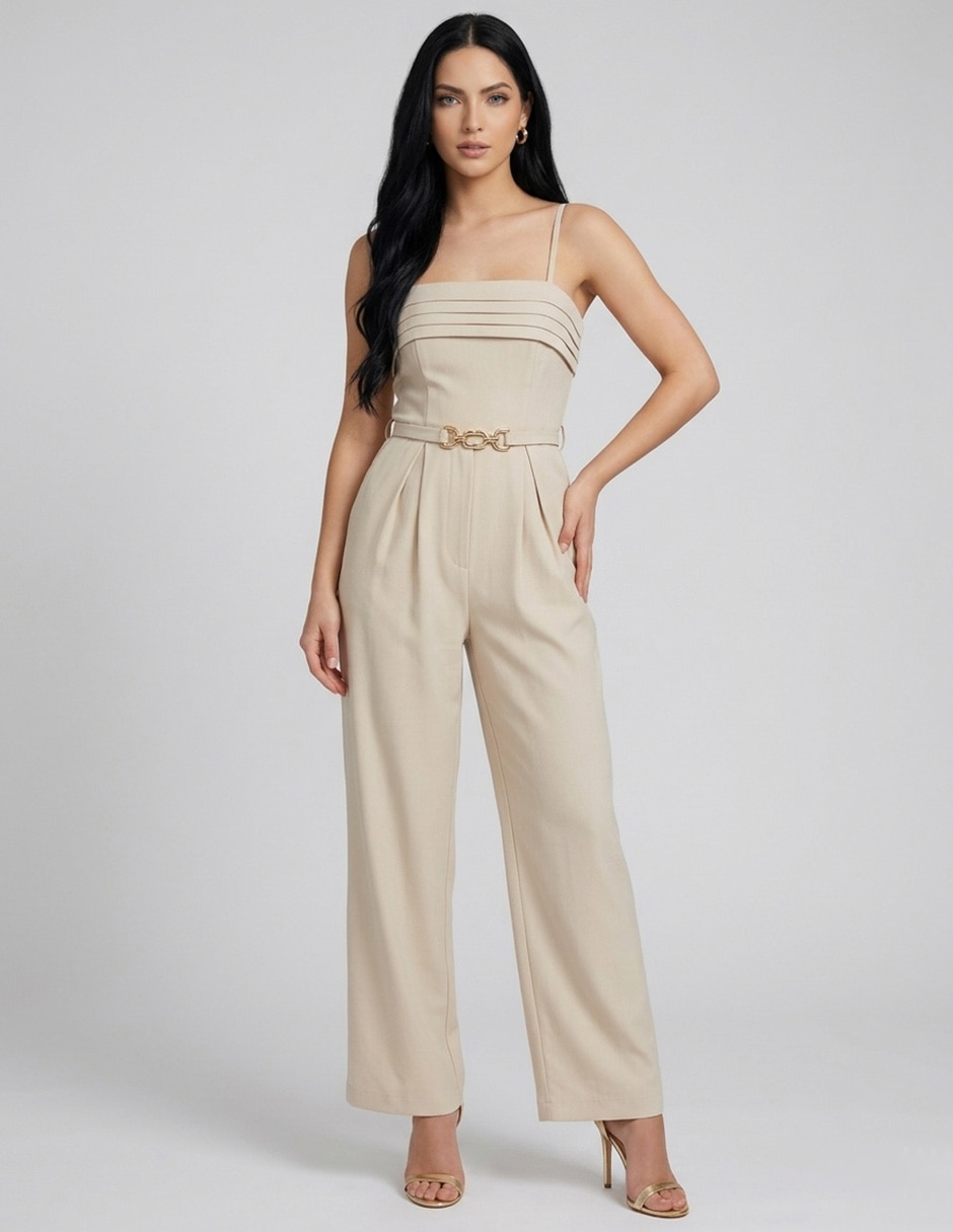 Jumpsuit casual estampado liso para mujer