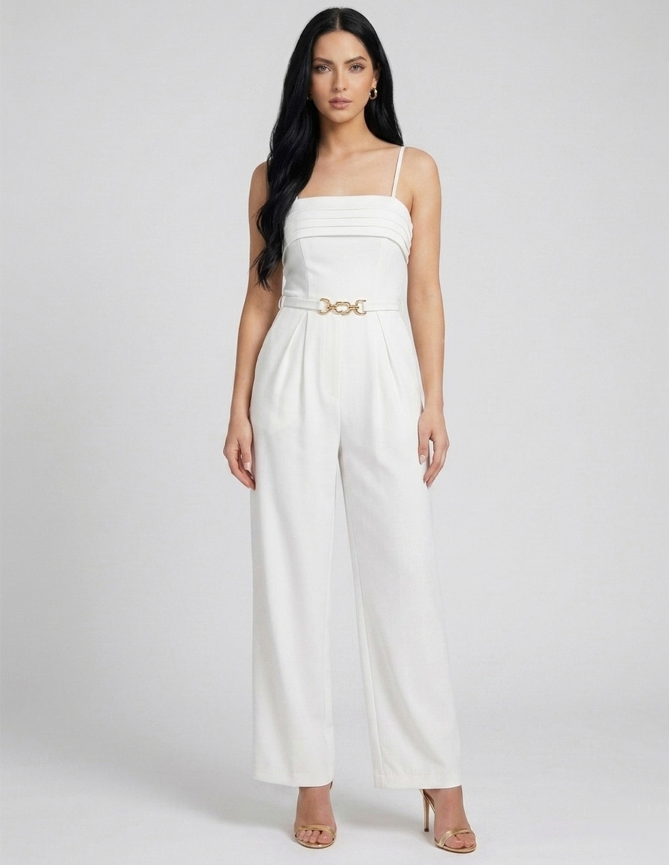 Jumpsuit casual estampado liso para mujer
