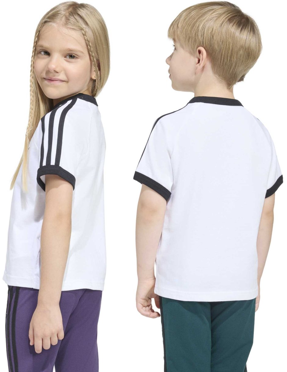 Playera 3 Stripes Tee manga corta unisex 4