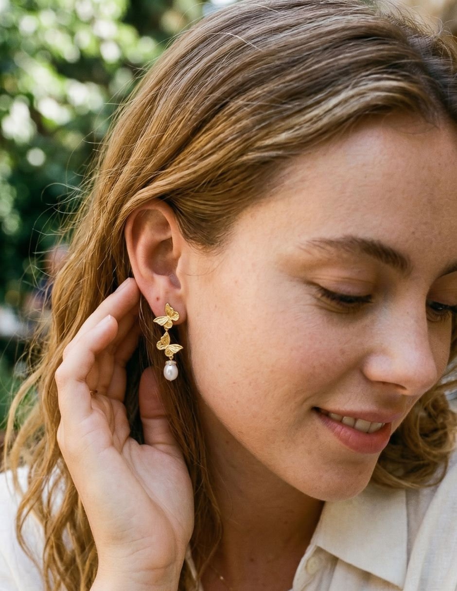 Aretes arete 2 mariposas 4