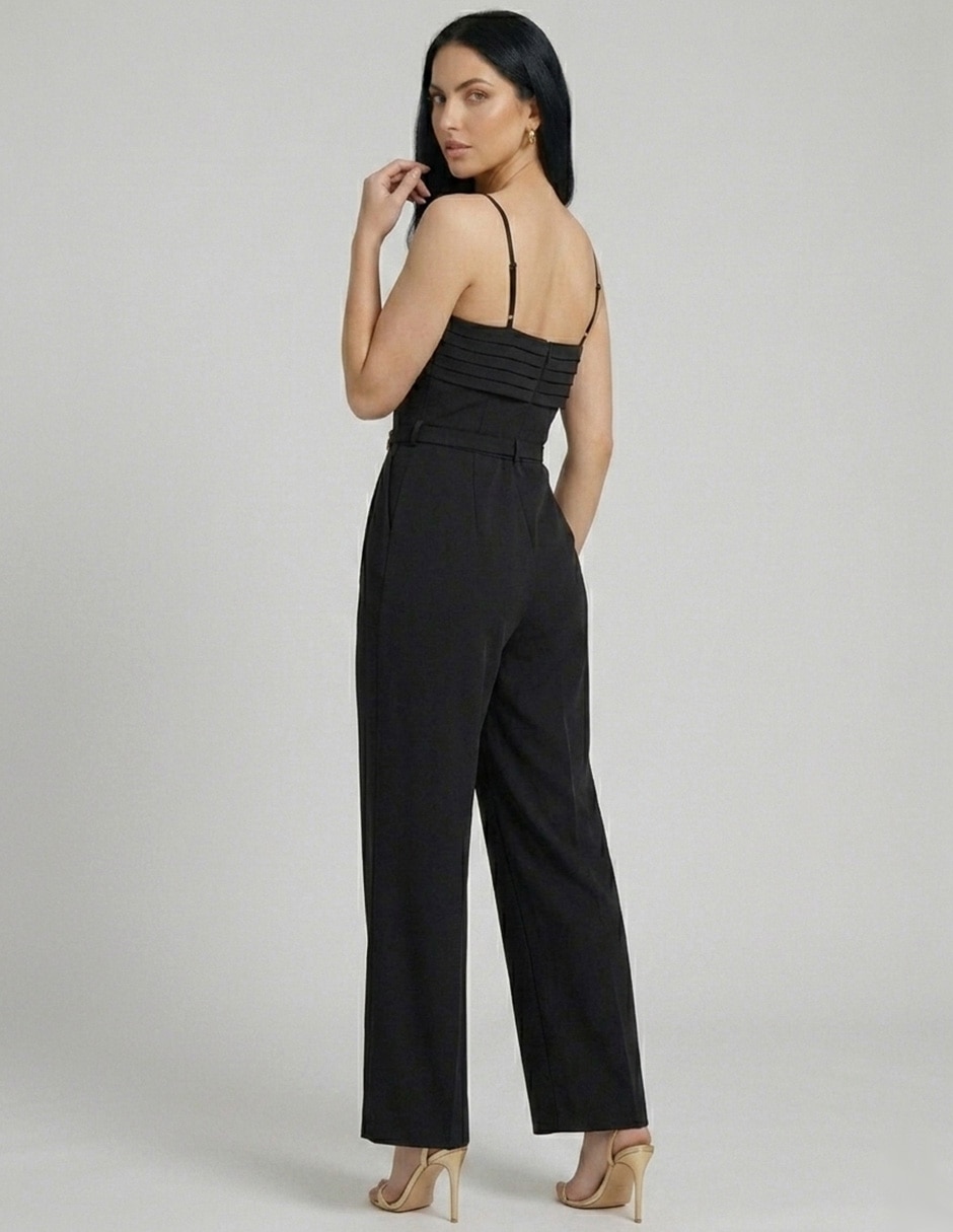 Jumpsuit Lucky Clover casual estampado liso para mujer