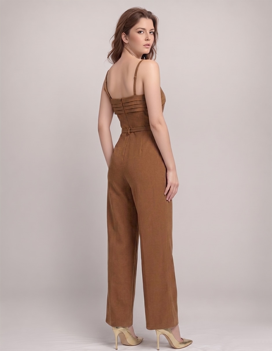 Jumpsuit Lucky Clover casual estampado liso para mujer