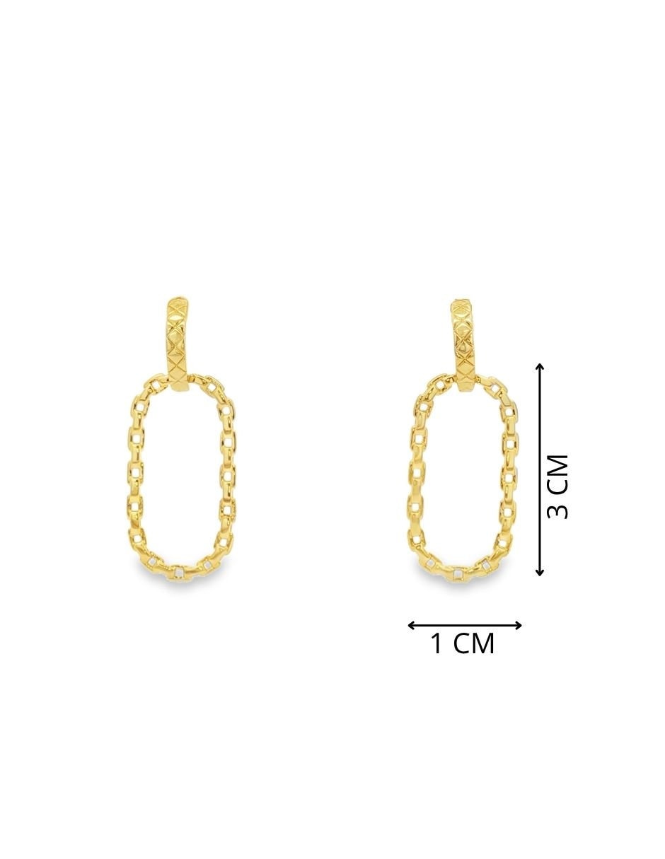 Aretes arete eslabón oval 5