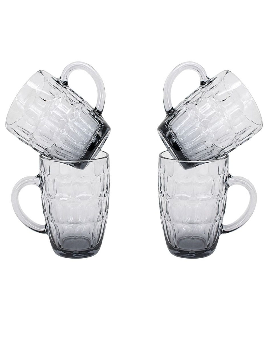 Set de vasos para cerveza Corona de vidrio con 4 piezas