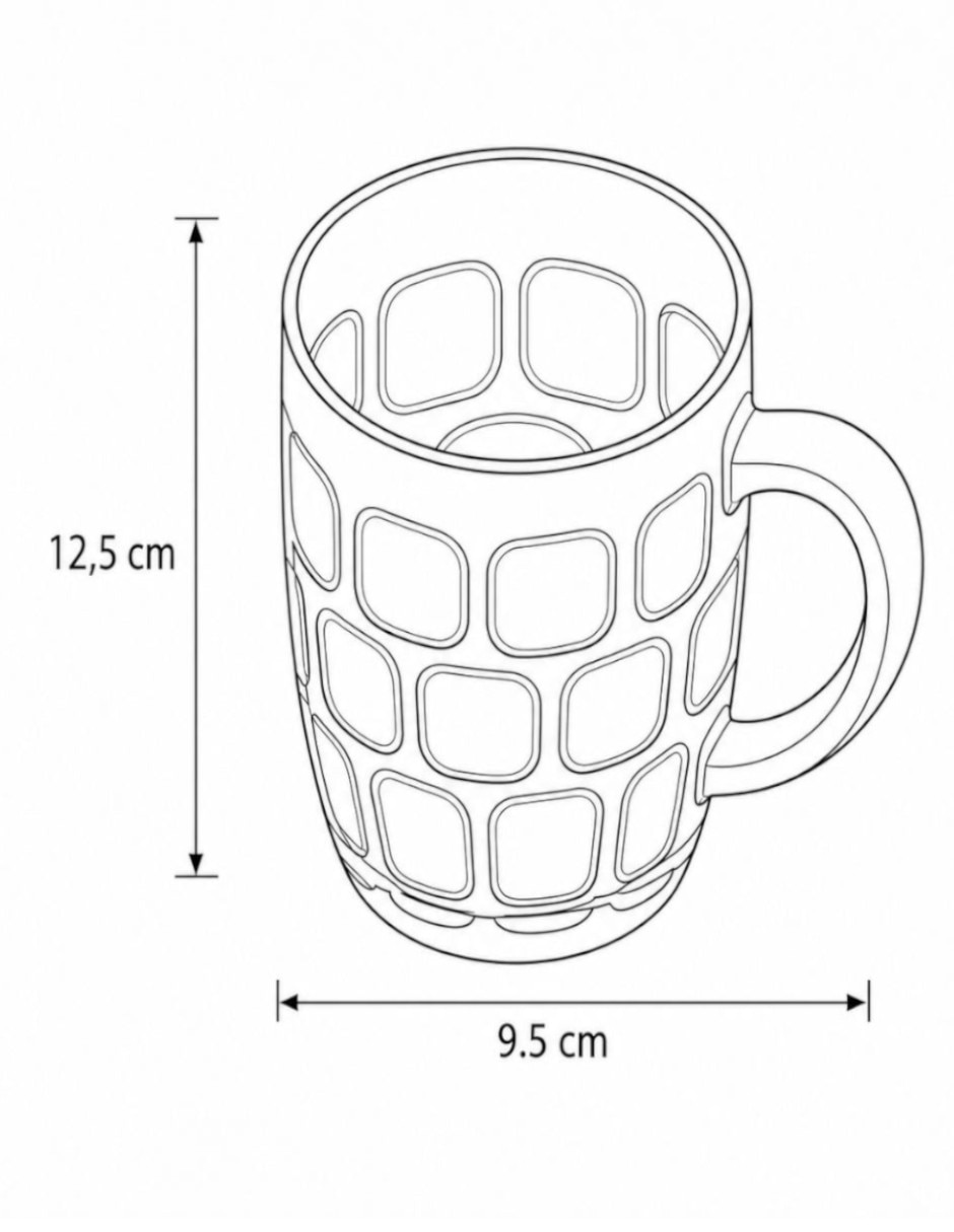Set de vasos para cerveza Ideen Corona de vidrio con 4 piezas