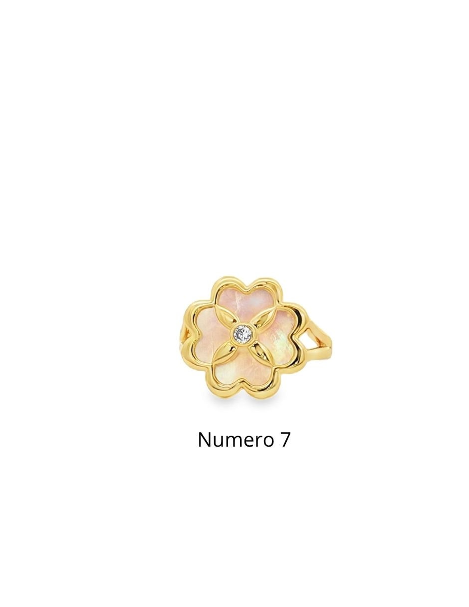 Anillo y pulsera anillo trébol perla 3