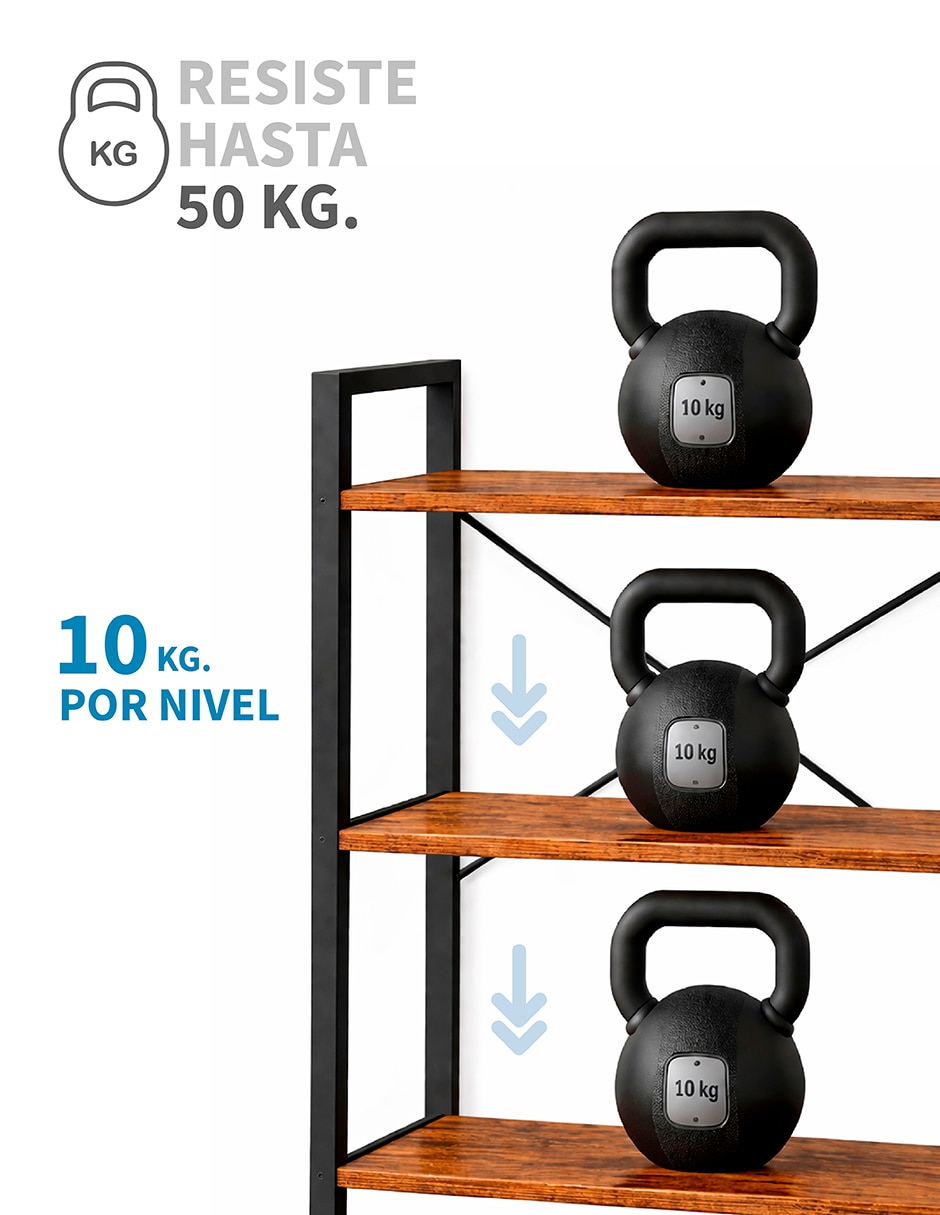 Librero armable 5 niveles de MDF 3
