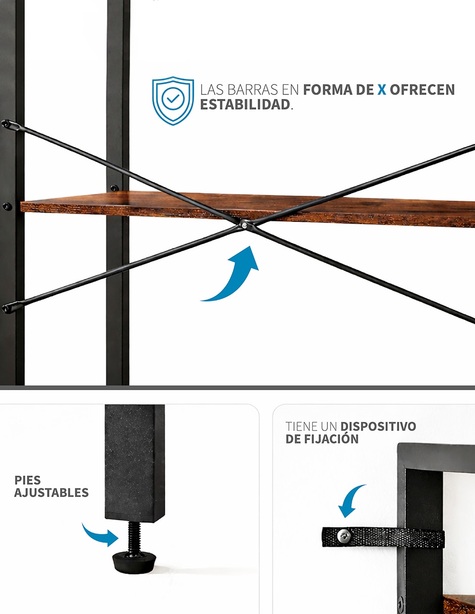 Librero armable 5 niveles de MDF 4