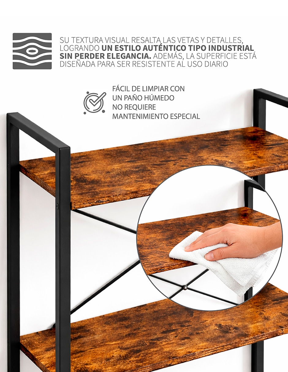 Librero armable 5 niveles de MDF 5