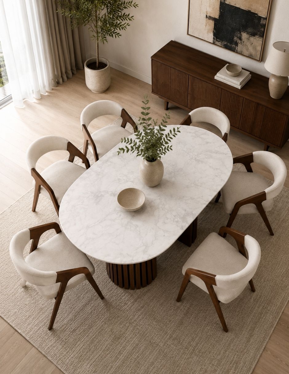 Comedor Olimpia para 6 personas de mármol 4