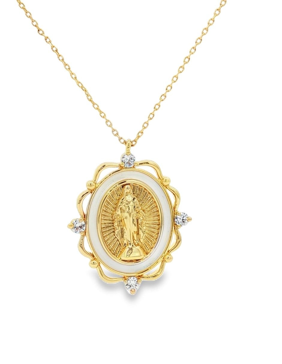 Collar y pulsera ablime joyería virgen esmalte