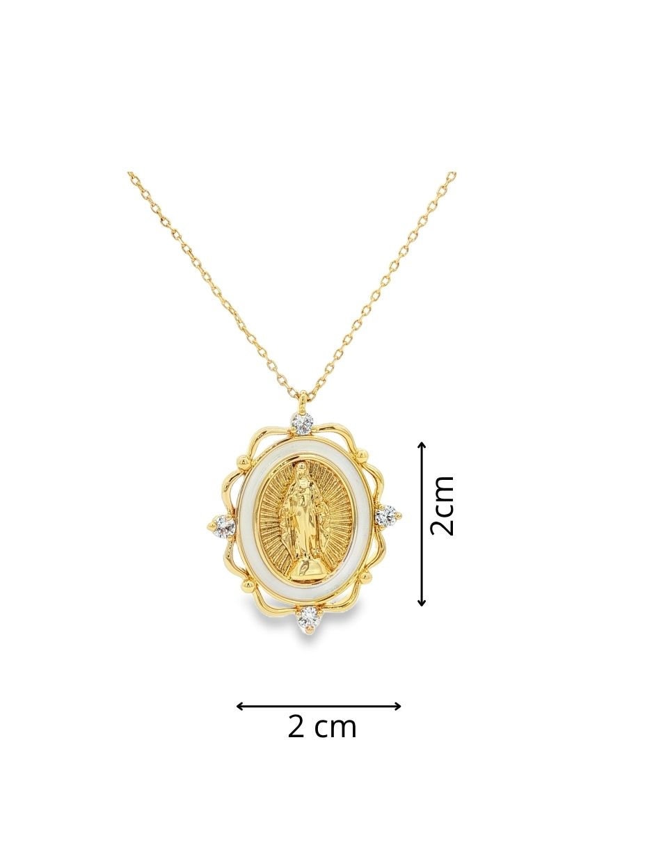 Collar y pulsera ablime joyería virgen esmalte