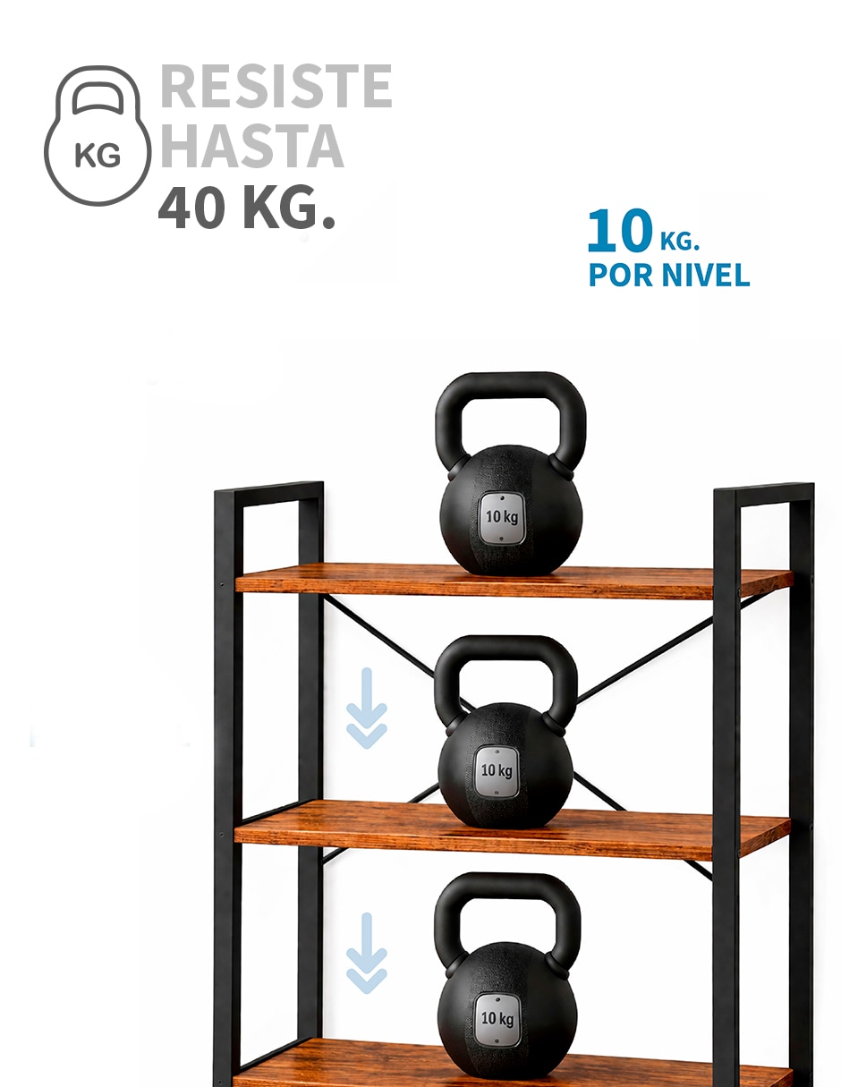 Librero armable 4 niveles de MDF 2