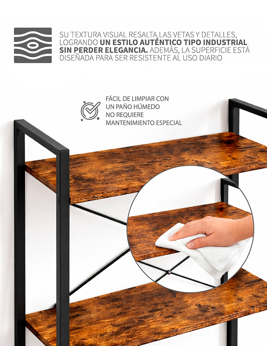 Librero armable 4 niveles de MDF 3