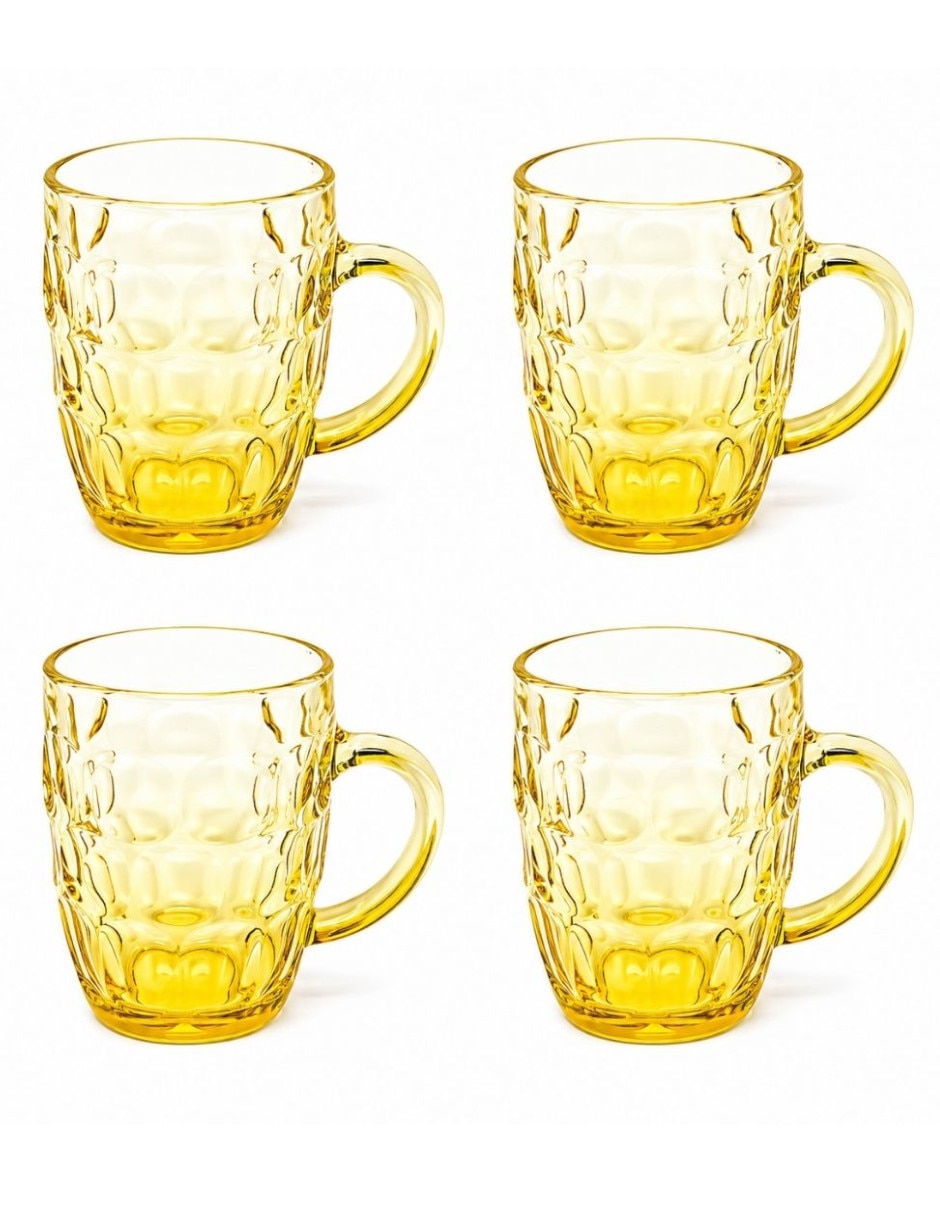 Set de vasos para cerveza Ideen Corona de vidrio con 4 piezas