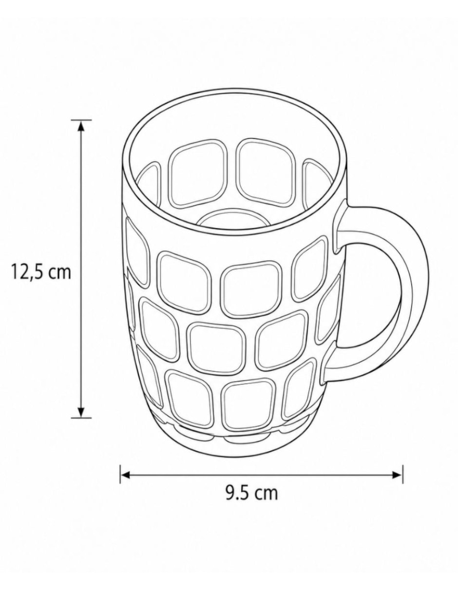 Set de vasos para cerveza Ideen Corona de vidrio con 4 piezas