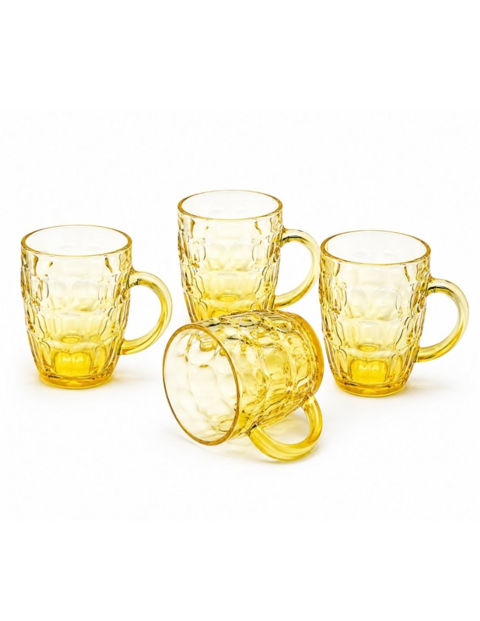 Set de vasos para cerveza Ideen Corona de vidrio con 4 piezas