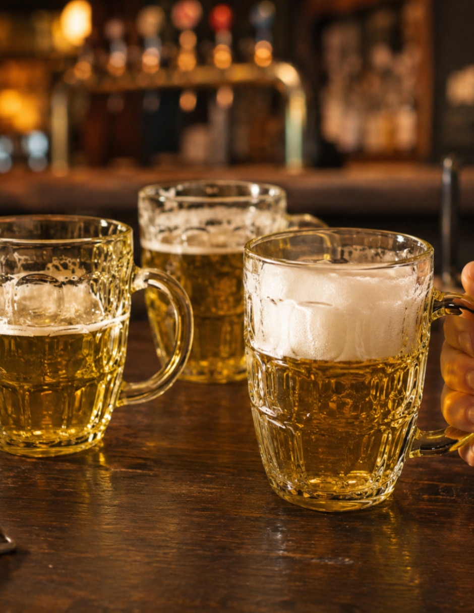 Set de vasos para cerveza Ideen Corona de vidrio con 4 piezas