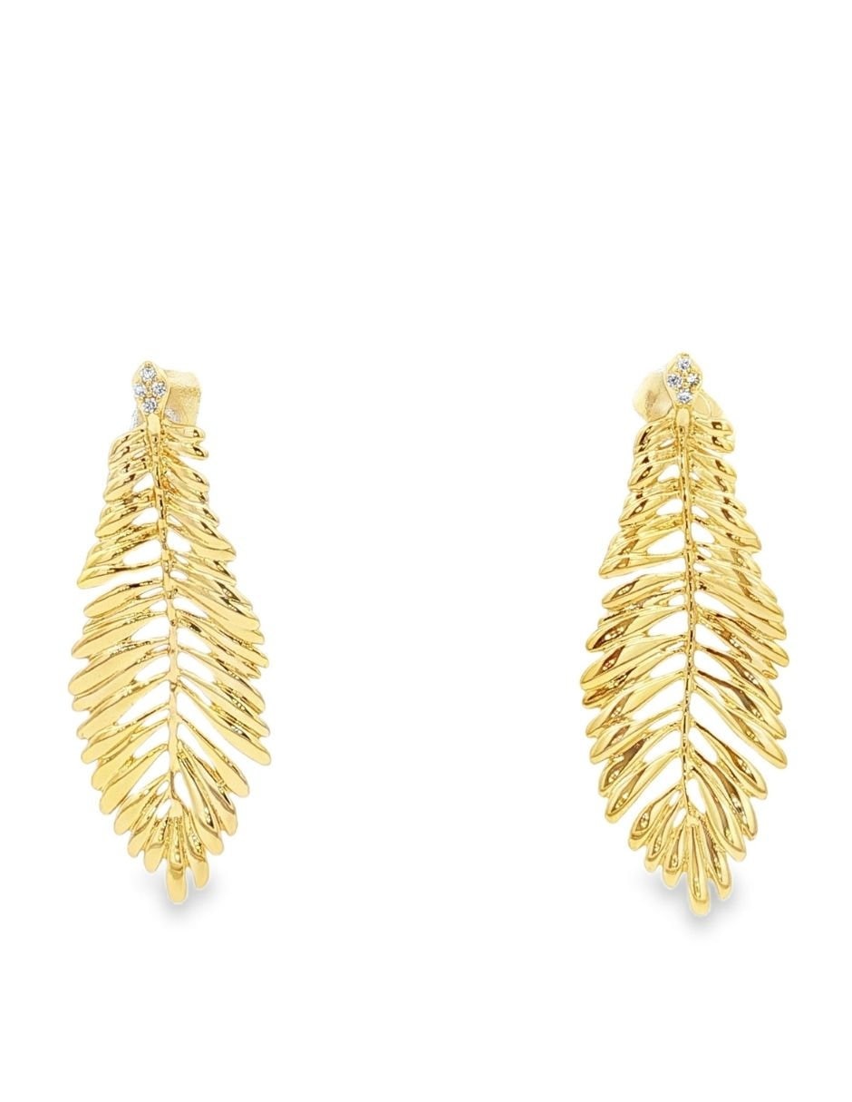Aretes arete hoja palma Aretes arete hoja palma