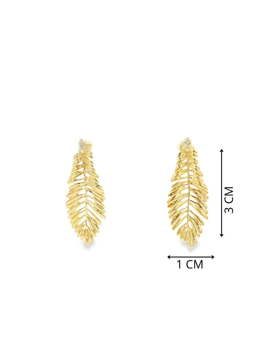 Aretes arete hoja palma 5