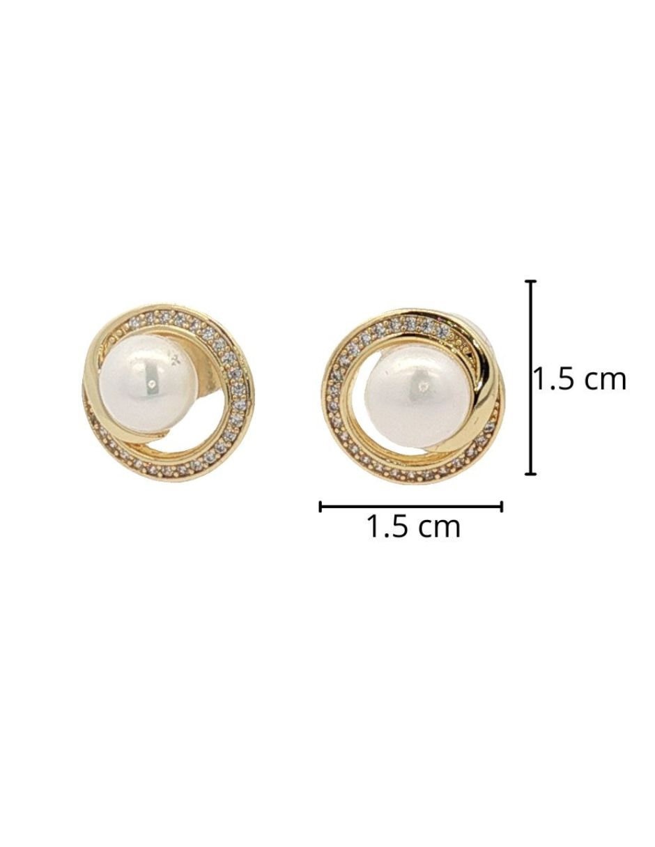 Aretes ablime joyería perla halo