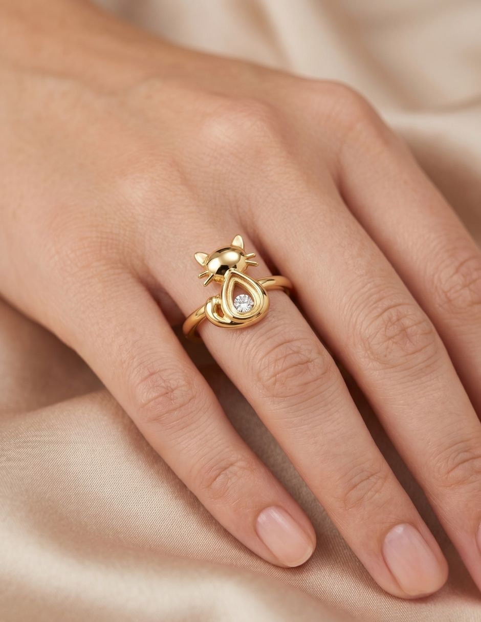 Anillo y pulsera anillo gatito 3